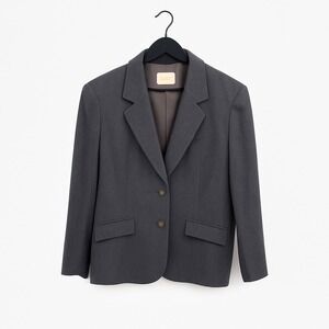 Vintage Pendleton Wool Blazer Gray Made in USA Classic 80s‎ Jacket Plus size 18